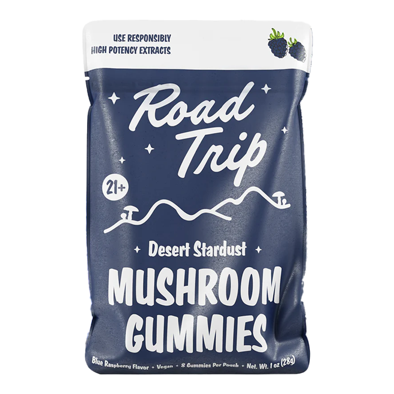 Blue Raspberry Desert Stardust Gummies – Tart & fruity Blue Raspberry gummies infused with a premium mushroom extract blend.