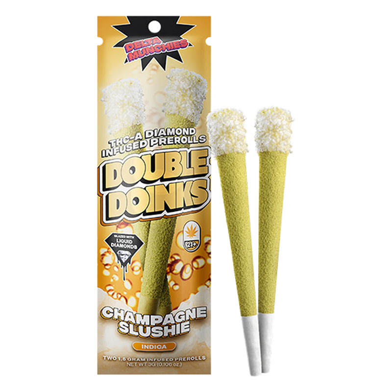 Delta Munchies - Double Doinks - THCA Pre-Rolls - 3g - Champagne Slushie - Indica
