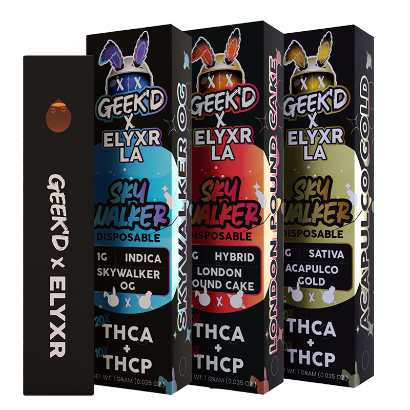 Geek'd x Elyxr LA - THCA + THCP - Disposable - 1g