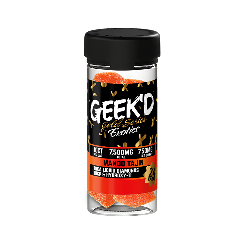 Geek'd Extracts Gold Series Exotics – Tajín Gummies - Mango (7500mg)