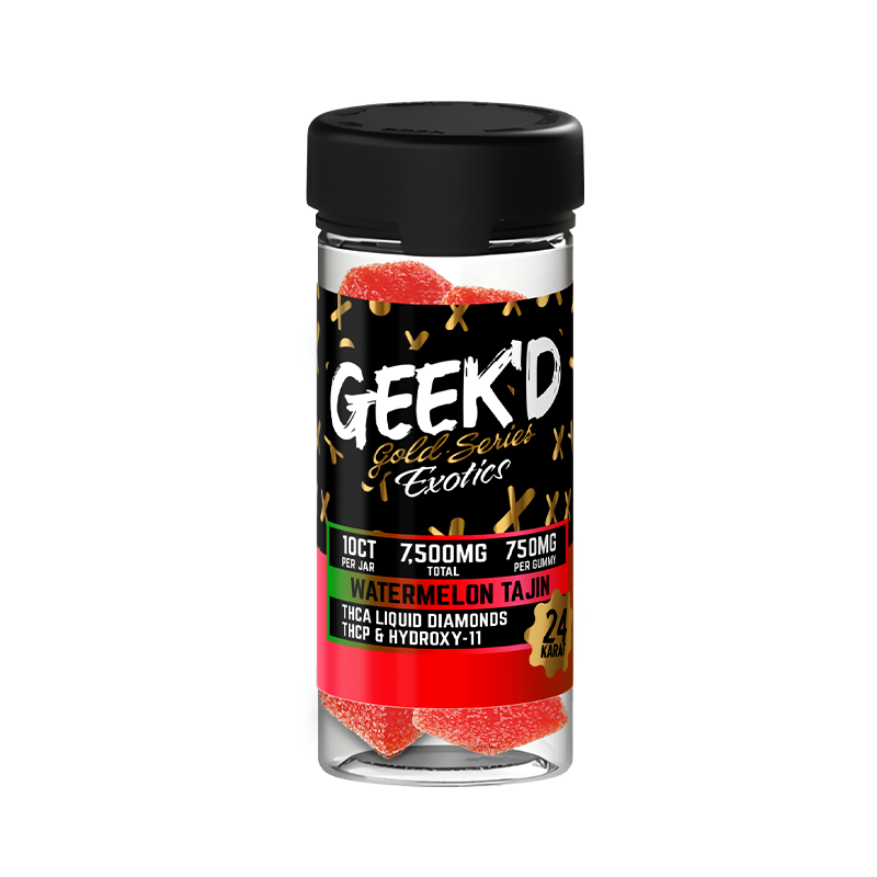 Geek'd Extracts Gold Series Exotics – Tajín Gummies - Watermelon (7500mg)