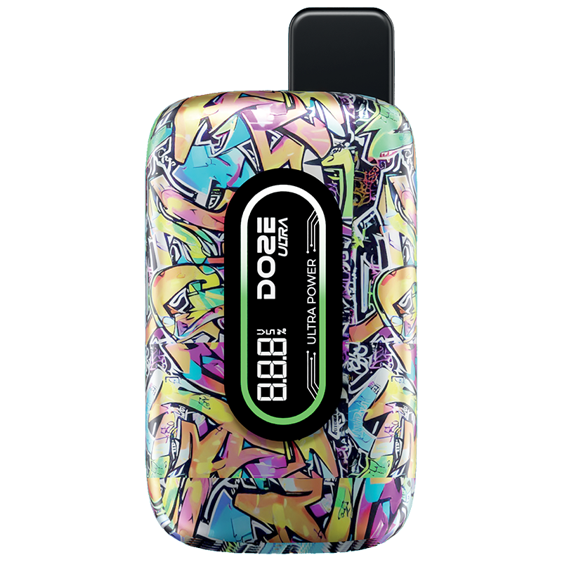 The Doze Box Ultra 510 vape pen, showcasing its sleek stealthy design and LED screen, displaying battery life, power settings, and voltage for ultimate control.