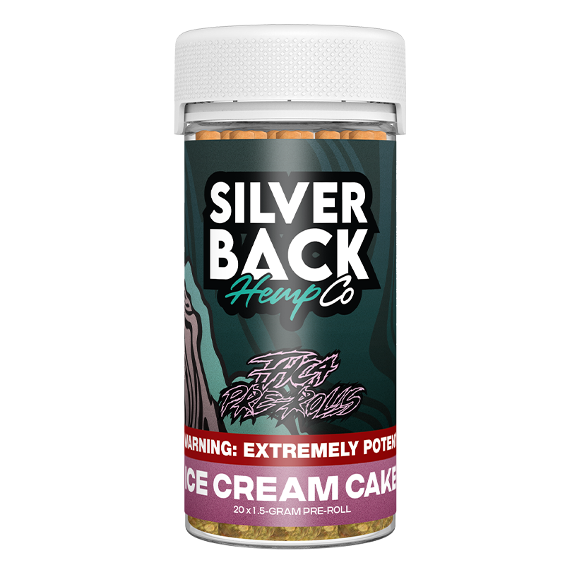 Silverback Hemp Co - THCA - Pre-Rolls (Jumbo Jar) - 20ct - ICe Cream Cake