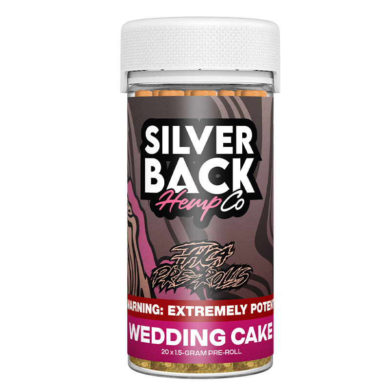 Silverback Hemp Co - THCA - Pre-Rolls (Jumbo Jar) - 20ct - Wedding Cake