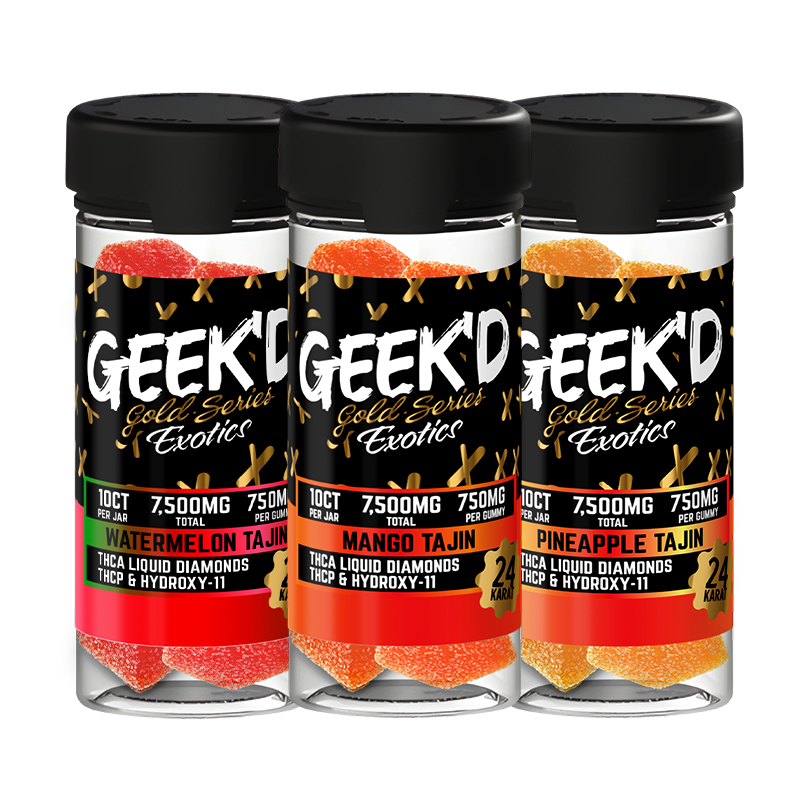 Geek'd Extracts Gold Series Exotics – Tajín Gummies (7500mg)