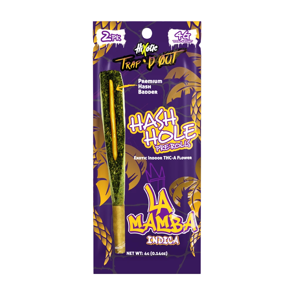 HiXotic – Trap'd Out THCA Hash Hole Pre-Rolls – 4g (2ct).