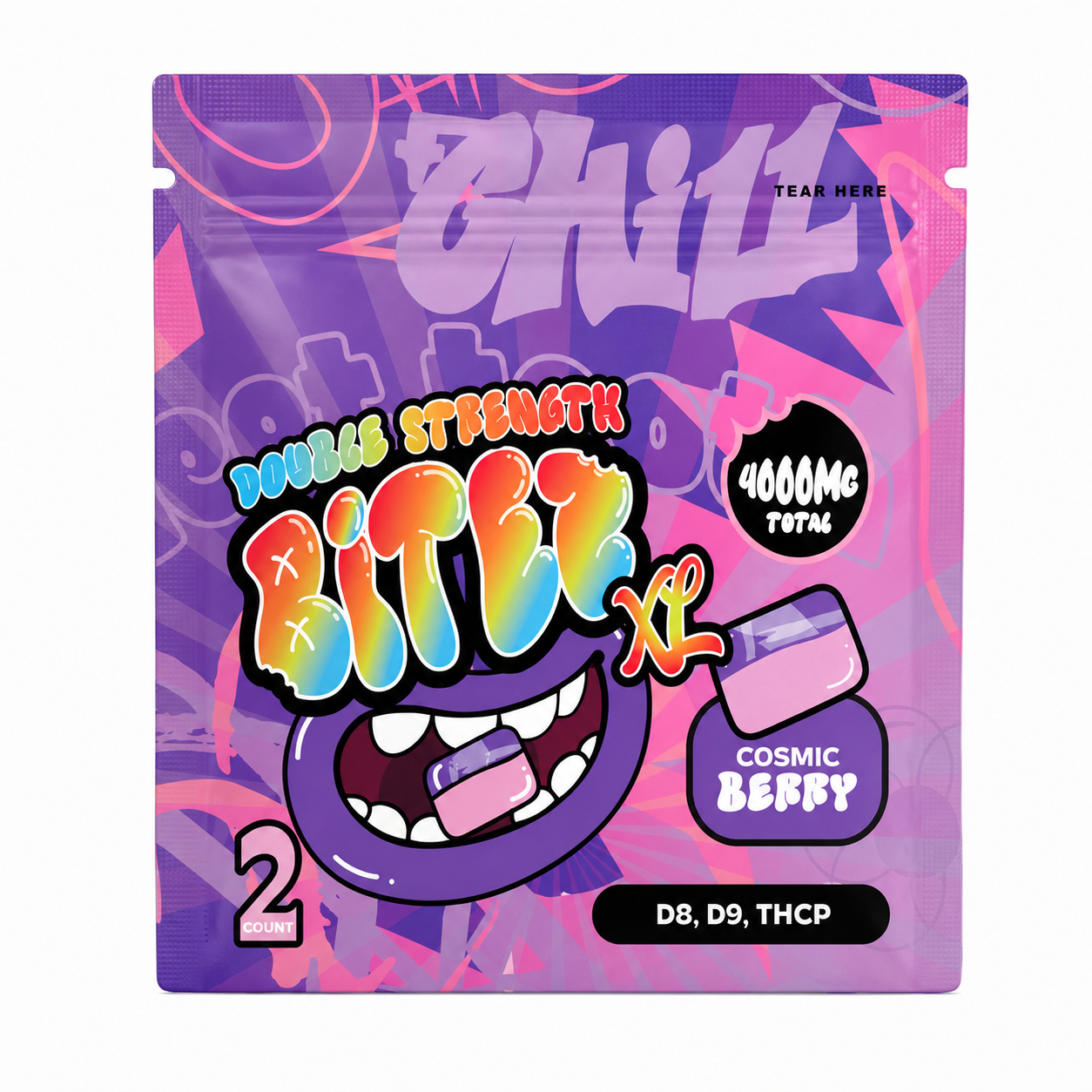 Double Stacked BITEZ XL Gummies – 4000MG.
