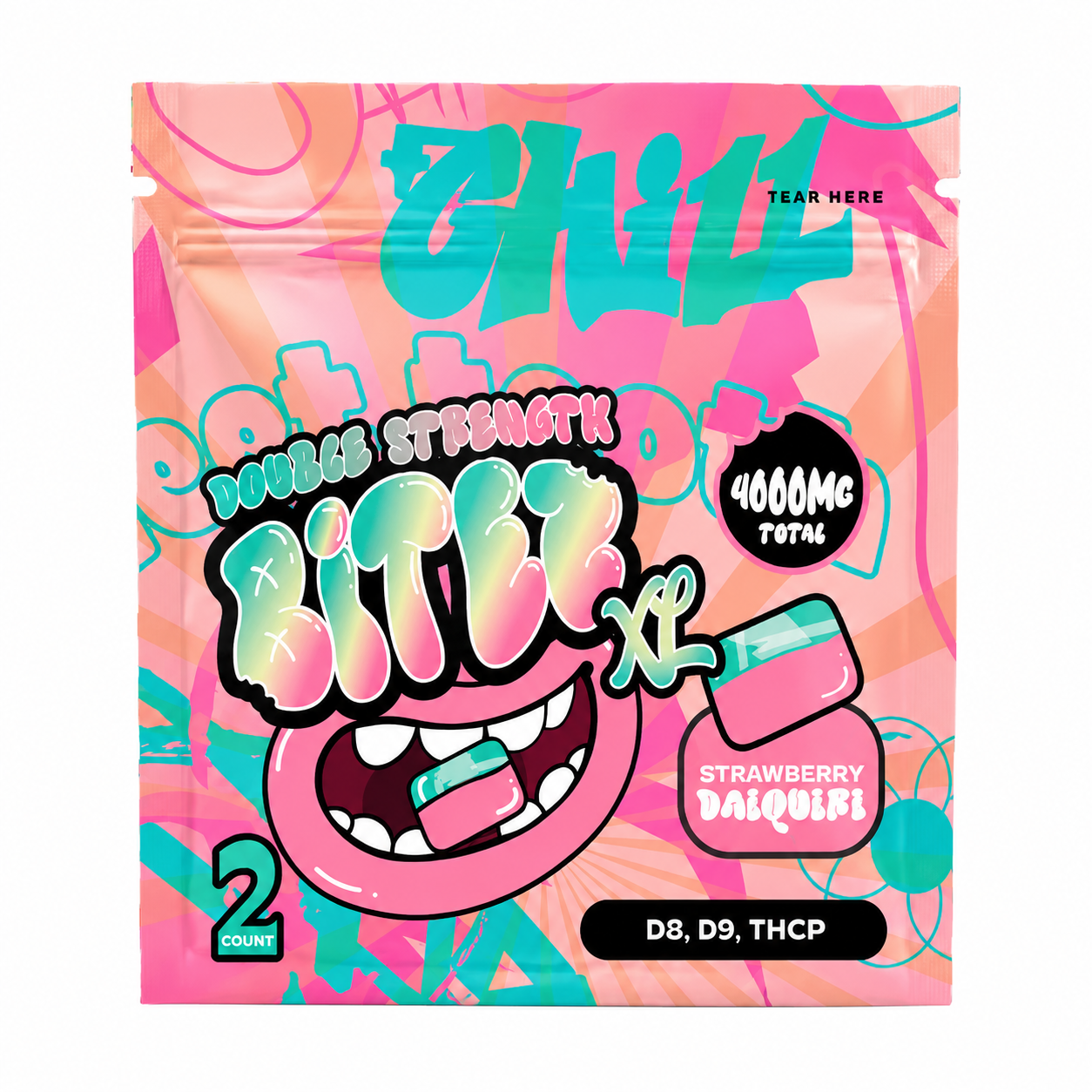 Double Stacked BITEZ XL Gummies – 4000MG.