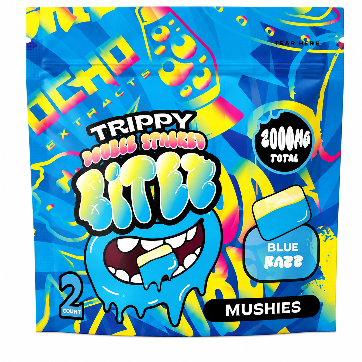 Trippy BITEZ - Double Stacked Mushies Gummies 2,000mg.