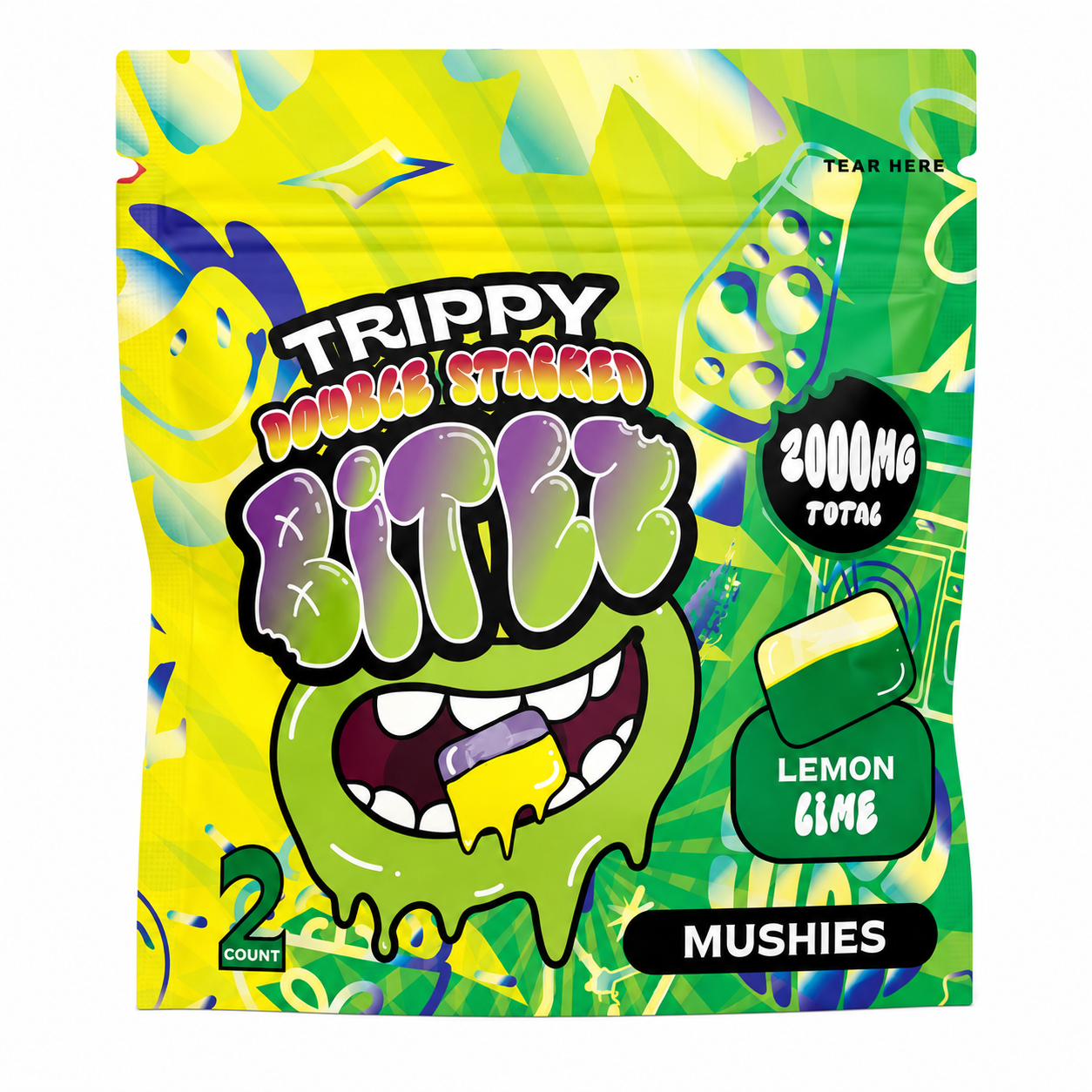 Trippy BITEZ - Double Stacked Mushies Gummies 2,000mg.