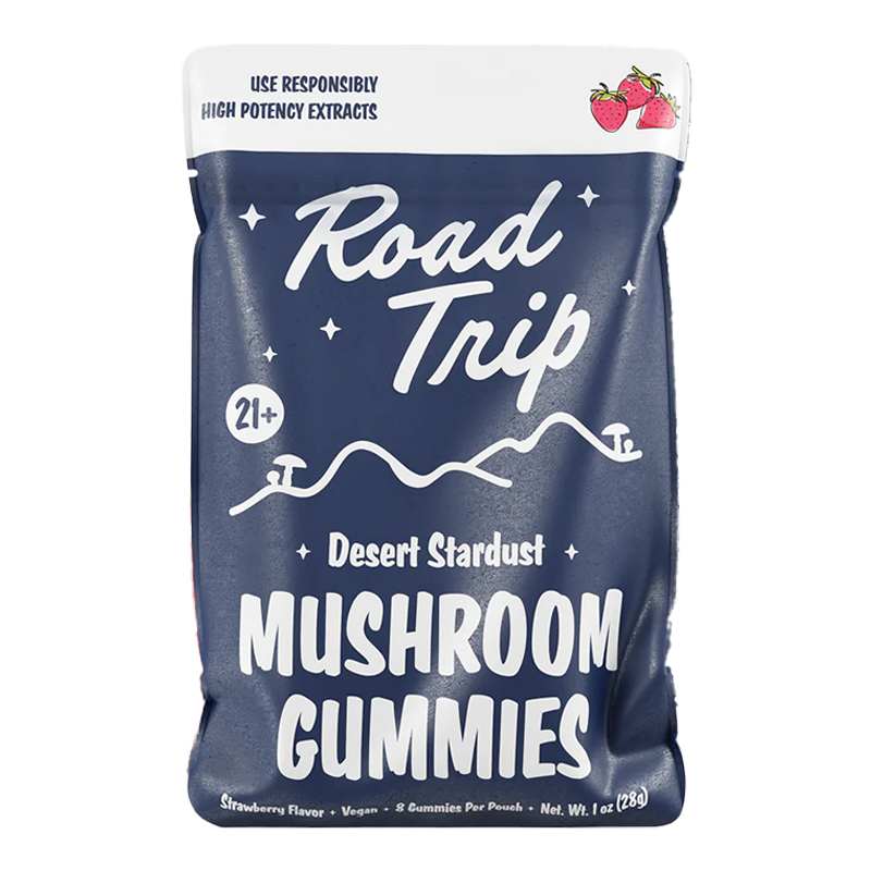 Strawberry Desert Stardust Gummies – Juicy Strawberry gummies packed with a bold, natural flavor and a balanced mushroom extract blend.