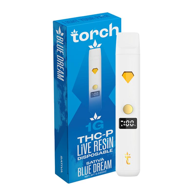 Blue Dream THCP Live Resin Disposable – Sativa strain offering a smooth, uplifting experience with 1g of premium THCP live resin.