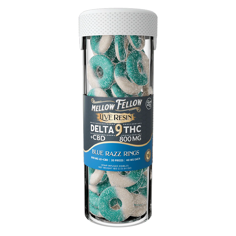 Mellow Fellow -  Delta 9 + CBD Live Resin Gummy Rings - 800mg