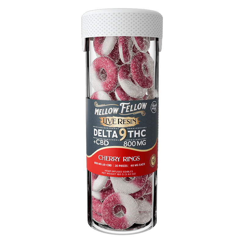 Mellow Fellow -  Delta 9 + CBD Live Resin Gummy Rings - 800mg