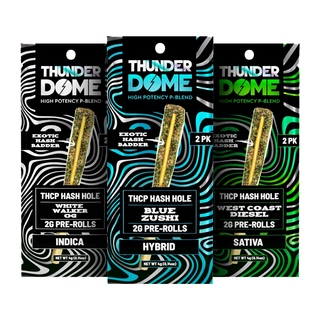 DomeWrecker – Thunderdome THCP Hash Hole Pre-Rolls – 4g (2ct).