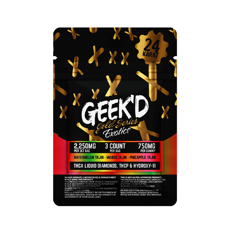 Geek'd Extracts Gold Series Exotics – Tajín Gummies - Assorted (3 Count)