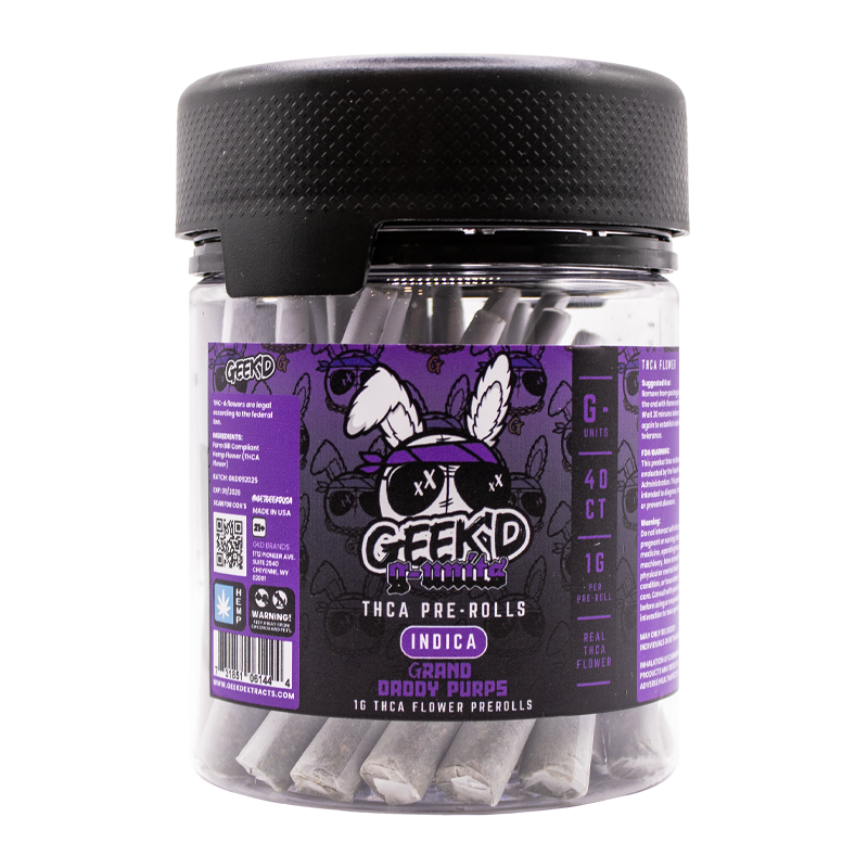 Geek'd Extracts - G-Units THCA Pre-roll - 40ct