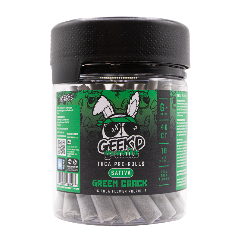 Geek'd Extracts - G-Units THCA Pre-roll - 40ct