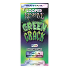 Green Crack Looper Reserve Disposable – Sativa – A bold, citrusy Sativa vape packed with 1G of Delta 9, THCA, THCP & HHC for an energizing experience.