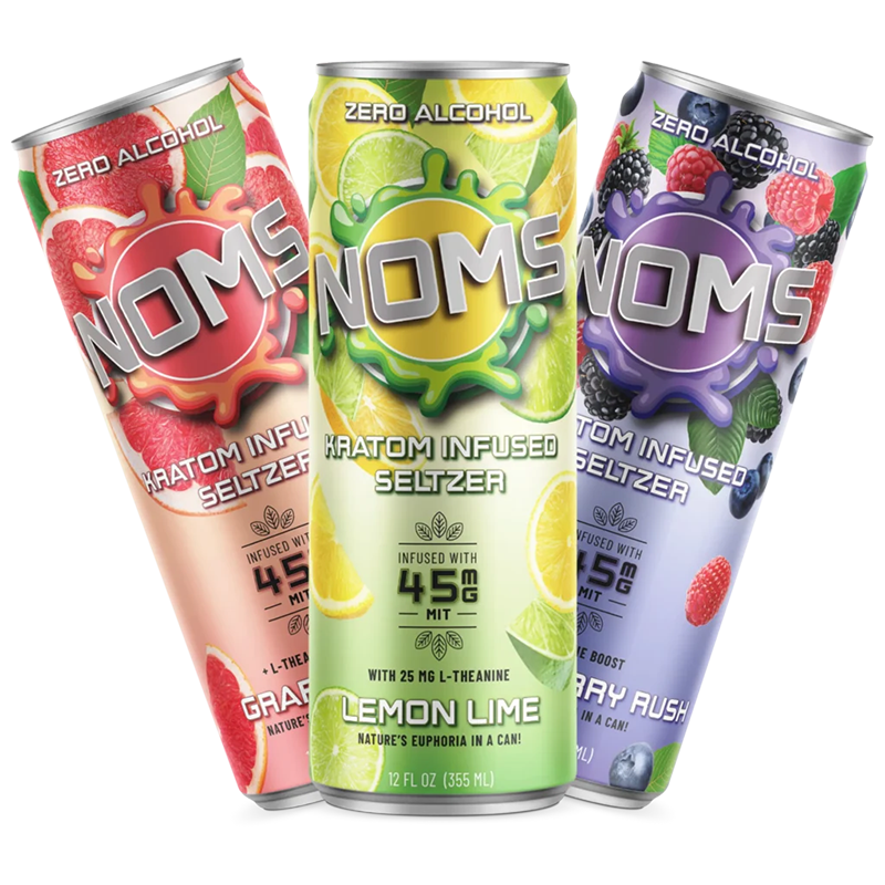 Nom’s Kratom Seltzer – 12oz Can