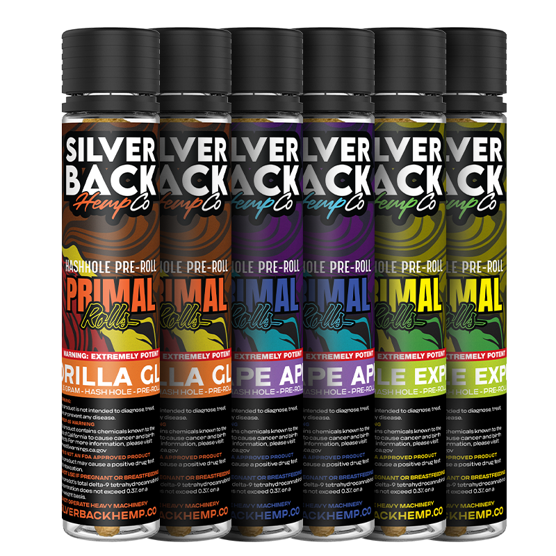 Silverback Hemp Co: PRIMAL ROLLS - PRIMAL PACK - 6 x 1.5g