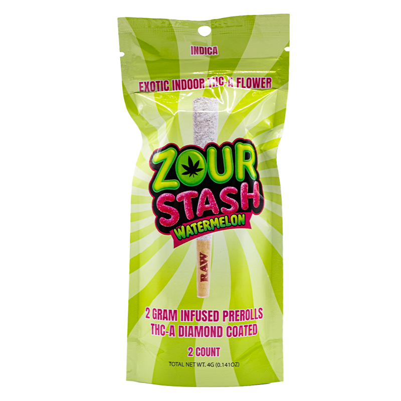 Zour Stash – Exotic THCA Diamond Coated Pre-Rolls – 2x2g