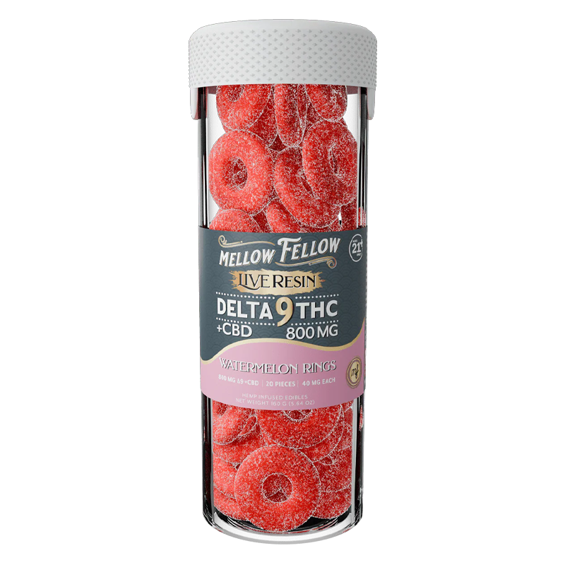 Mellow Fellow -  Delta 9 + CBD Live Resin Gummy Rings - 800mg