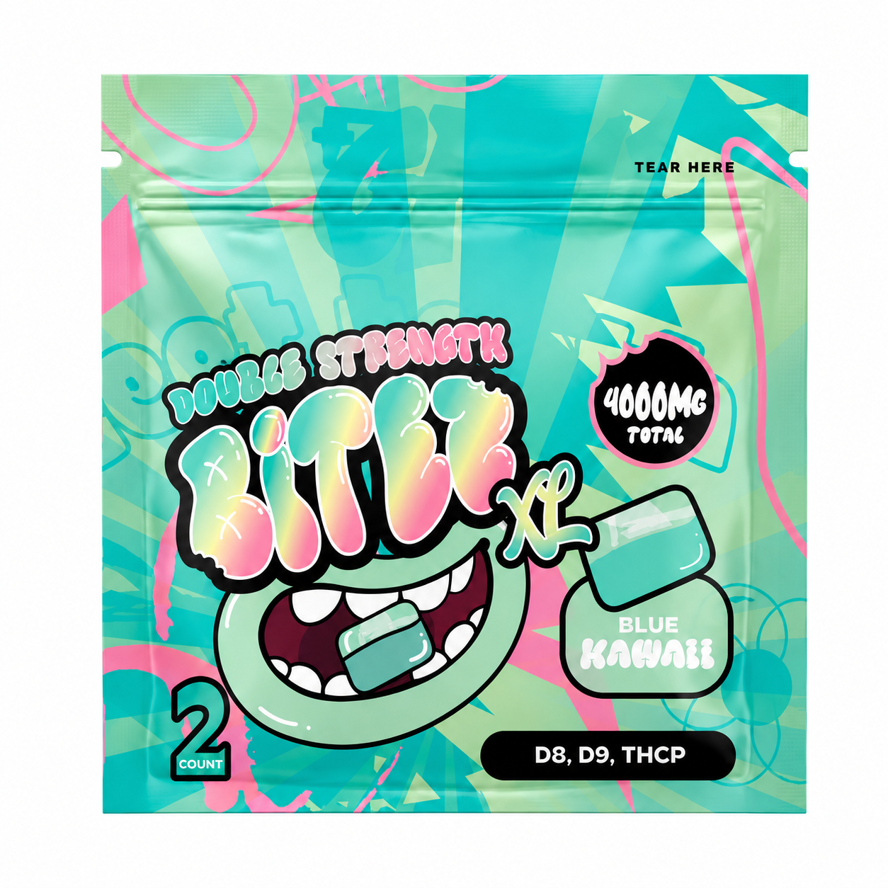 Double Stacked BITEZ XL Gummies – 4000MG.