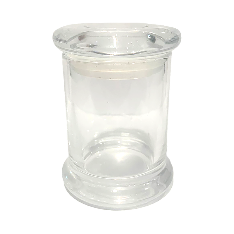 2 1/4-inch Glass Storage Jar with silicone seal, perfect for storing THCA hemp, flowers, and natural herbs while preserving freshness and aroma.