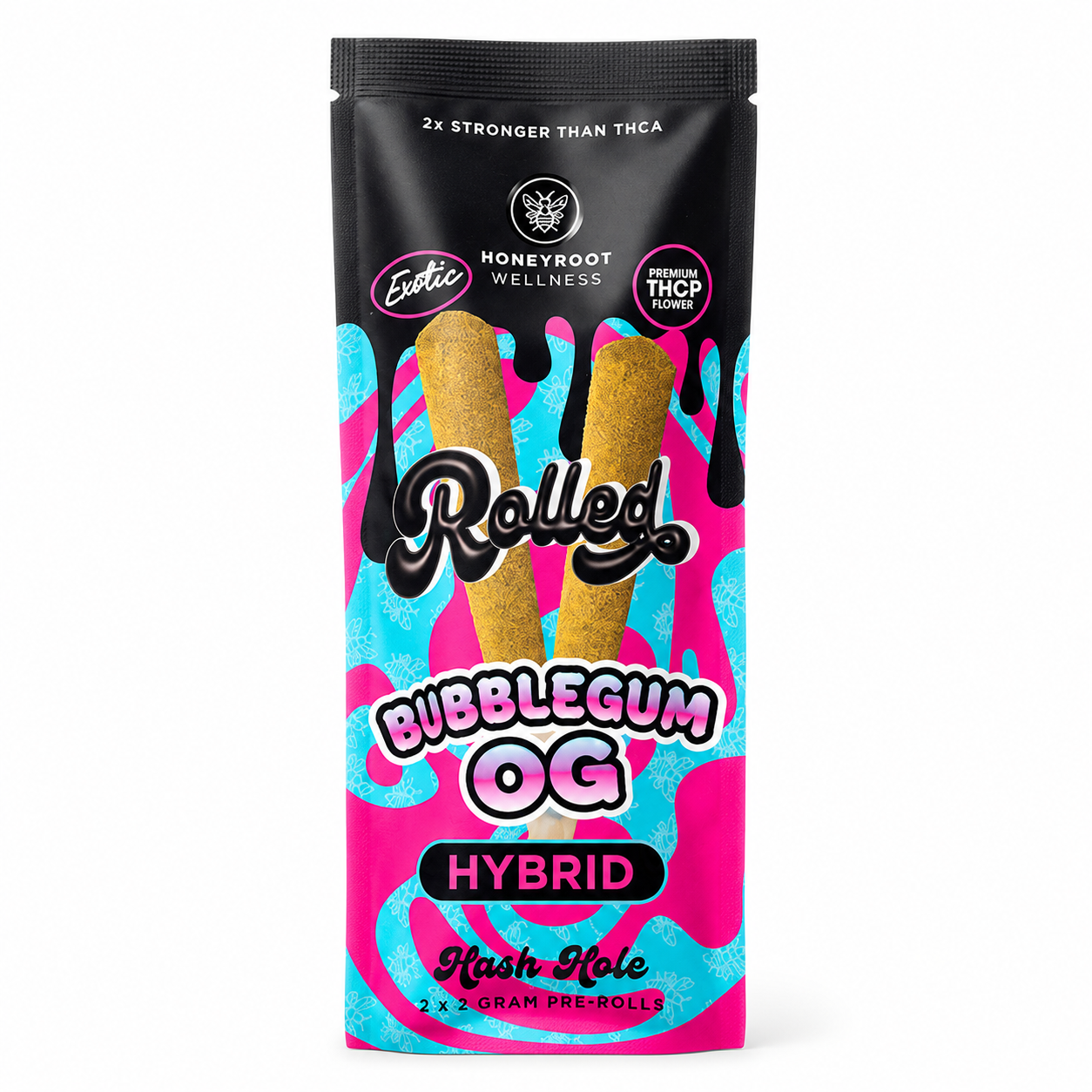 HoneyRoot - Rolled THC-P Hash Hole Prerolls – 4g.