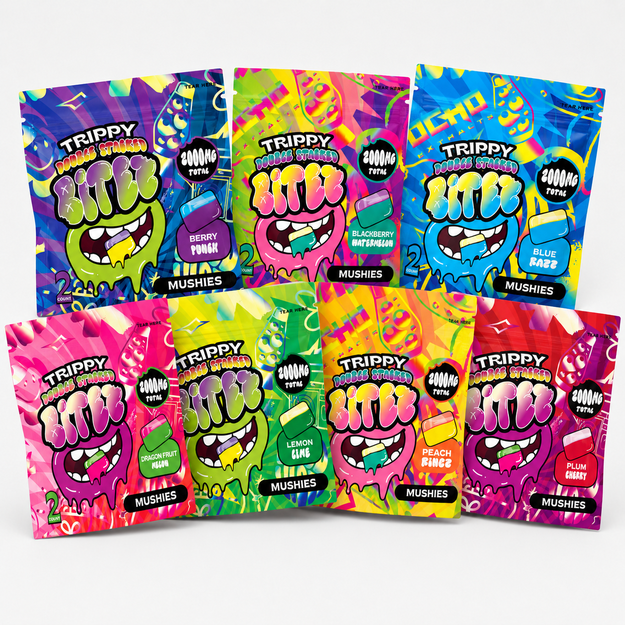 Trippy BITEZ - Double Stacked Mushies Gummies 2,000mg